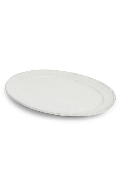 Soho Home Hillcrest Oval Serving Platter In White