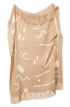 Minna Abstract Throw Blanket In Brown