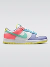 Nike Dunk Low Se - White/green Glow-sunset Pulse - Size 8 In White/green Glow-sunset Pulse