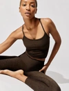 Beyond Yoga Spacedye Slim Racerback Cropped Tank In Chocolate Chip Espresso