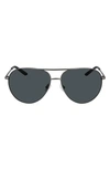 Nike Chance 61mm Polarized Aviator Sunglasses In Gray