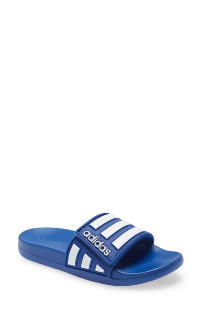 Adidas Originals Adidas Little Kids' Adilette Comfort Slide Sandals In Team Royal Blue/white/team Royal Blue