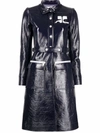 Courrèges Reedition Vinyl Trench Coat In Blue