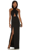 Amanda Uprichard X Revolve Zahara Gown In 黑色
