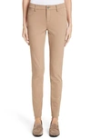 Lafayette 148 Mercer Acclaimed Stretch Mid-rise Skinny Jeans In Cammello
