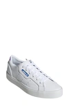Adidas Originals Sleek Leather Sneaker In White/ White/ Multi