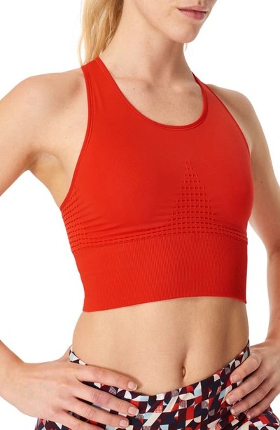 Sweaty Betty Stamina Longline Sports Bra (buy More & Save) In Rich Red