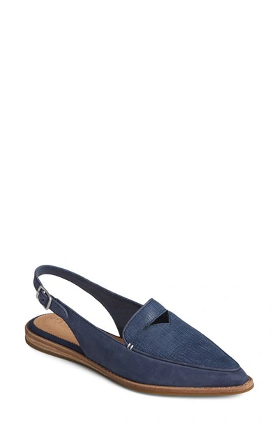 Sperry Saybrook Slingback Flat In Navy