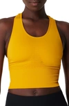 Sweaty Betty Stamina Longline Sports Bra (buy More & Save) In Golden Yellow