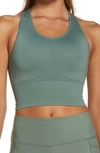 Sweaty Betty Stamina Longline Sports Bra (buy More & Save) In Heath Green