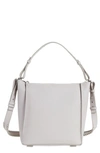 Allsaints Kita Leather Shoulder/crossbody Bag In Dusty Lilac