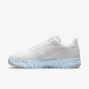 Nike White Air Force 1 Crater Flyknit Sneakers In White