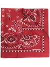 Dsquared2 Paisley-print Bandana Scarf In Red
