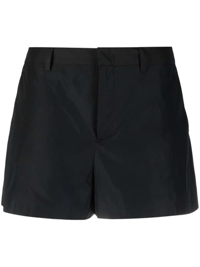 Red Valentino Tailored Mid-rise Shorts In Black
