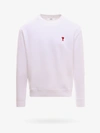 Ami Alexandre Mattiussi Ami Logo Embroidered Crewneck Sweatshirt In White