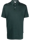 James Perse Revised Cotton Polo Shirt In Emerald Green