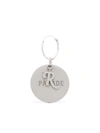 Raf Simons Parade Circular Charm Single Earring In Silber