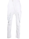 MASNADA CREASE-EFFECT POCKETED TROUSERS