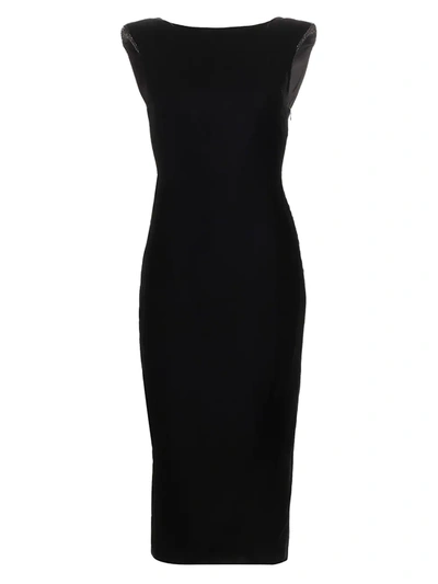 Emporio Armani Cap-sleeve Sheath Dress In Black