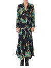 Sandro Blaire Floral Knotted Midi Dress In Black