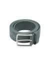 Bottega Veneta Intrecciato Leather Belt In Parakeet Silver