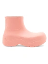 Bottega Veneta Puddle Rubber Ankle Boots In Flamingo