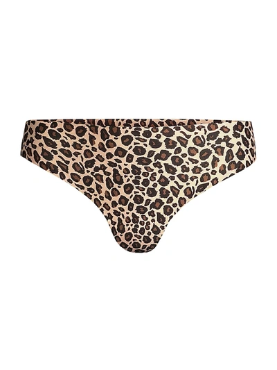 Chantelle Women's Soft Stretch Thong Underwear 11d9 In Leopard