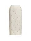 JACQUEMUS BEAD LINEN SKIRT,400013392412