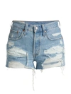LEVI'S DISTRESSED HIGH-RISE SHORTS,400014050933