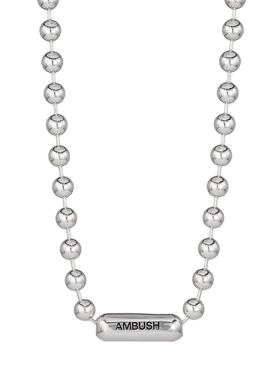 アクセサリー AMBUSH BALL CHAIN NECKLACE AMBUSH BALL CHAIN NECKLACE GOLD Ambush Ball Chain Logo Necklace In