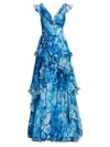 MARCHESA NOTTE RUFFLE MAXI DRESS,400014109585