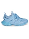 Balenciaga Track Logo-detailed Mesh And Rubber Sneakers In Light Blue