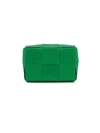 Bottega Veneta Cassette Leather Card-case-on-strap In Parakeet