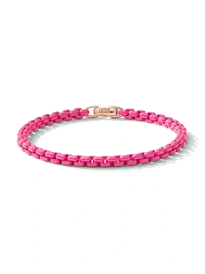 David Yurman 14k Rose Gold Bel Aire Bracelet In Hot Pink