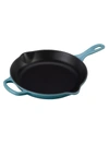 Le Creuset 10.25" Signature Cast Iron Skillet In Caribbean