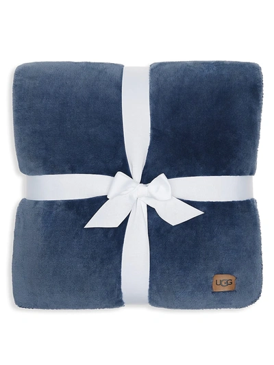 Ugg Whitecap Throw Blanket In Denim