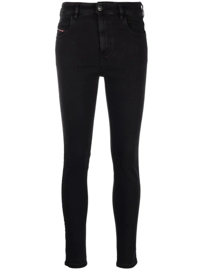 Diesel Slandy High Super Skinny Jeans In Black