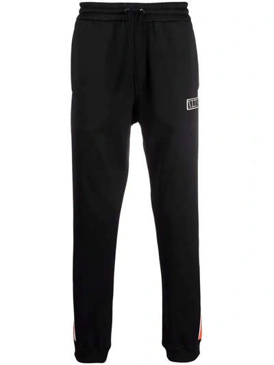 Valentino Vltn Tag Track Pants In Schwarz