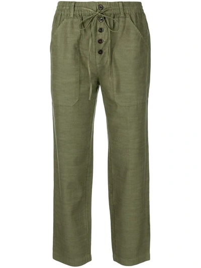 Alex Mill Ambrose Tied-waist Trousers In Army Green
