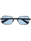 Balmain Brigade Iii Square-frame Sunglasses In Schwarz