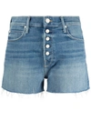 Mother The Pixie Dazzler Button Fly Cutoff Denim Shorts In Blue