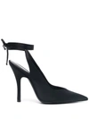Attico Venus 105mm Leather Pumps In Schwarz