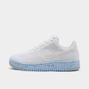 Nike White Air Force 1 Crater Flyknit Sneakers In White/white/pure Platinum