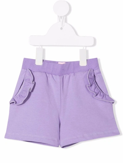 Wauw Capow By Bangbang Babies' Ruffle-trimmed Shorts In 紫色