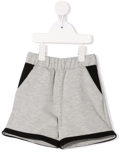 Wauw Capow By Bangbang Babies' Cotton Jersey Track Shorts In 灰色