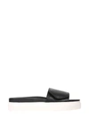 N°21 Slide Sandals With Logo In Nero