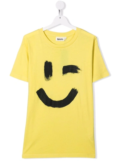 Molo Teen Graphic-print Short-sleeved T-shirt In 黄色