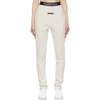 ESSENTIALS OFF-WHITE THERMAL WAFFLE LOGO LOUNGE PANTS