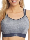 Panache Womens Charcoal Marl Non-wired Stretch-jersey Sports Bra 30f In Grey Marl