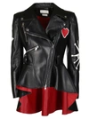 ALEXANDER MCQUEEN BLACK LEATHER JACKET,668440 Q5AGH1103